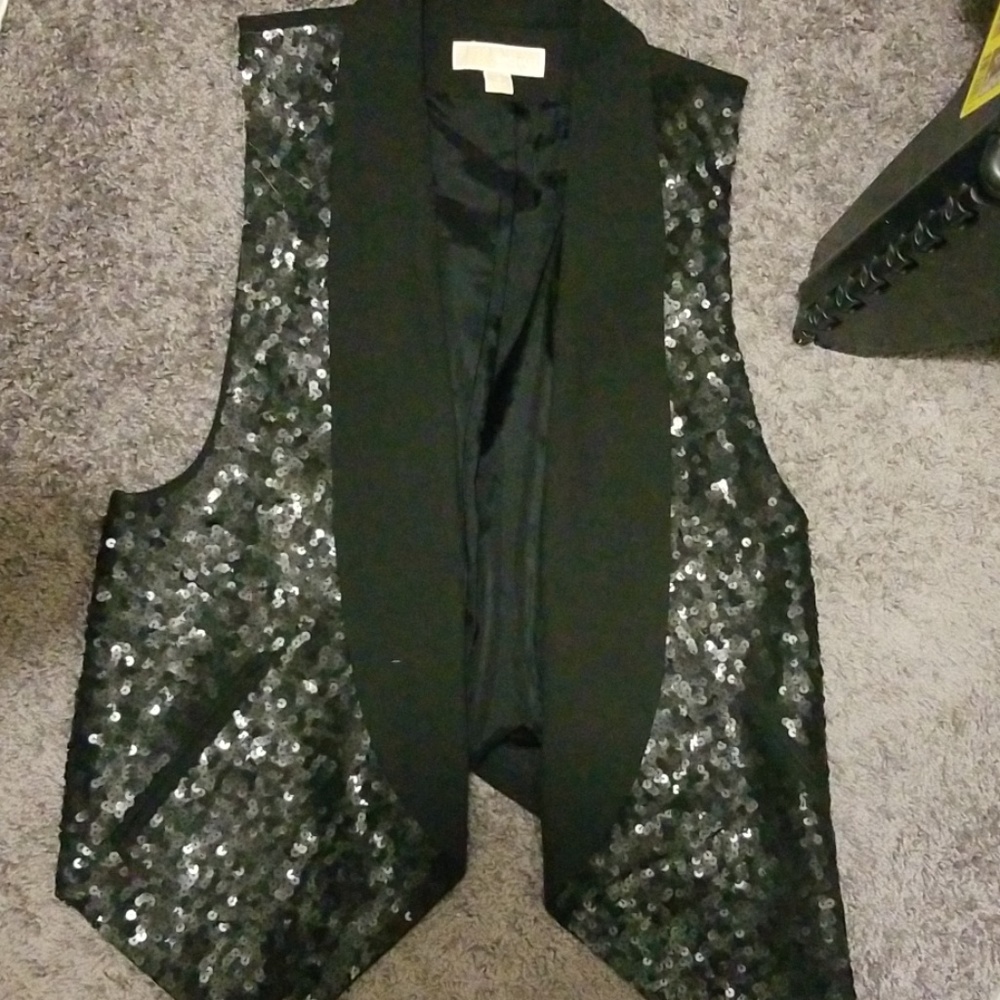 Michael Kors Black Sequined Vest